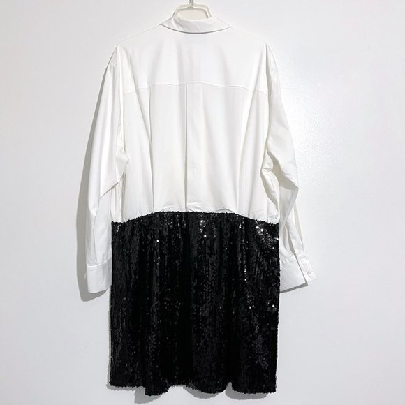 Anthropologie Mare Mare Button-Down Sequin Twofer Mini Dress NWT - Picture 4 of 13